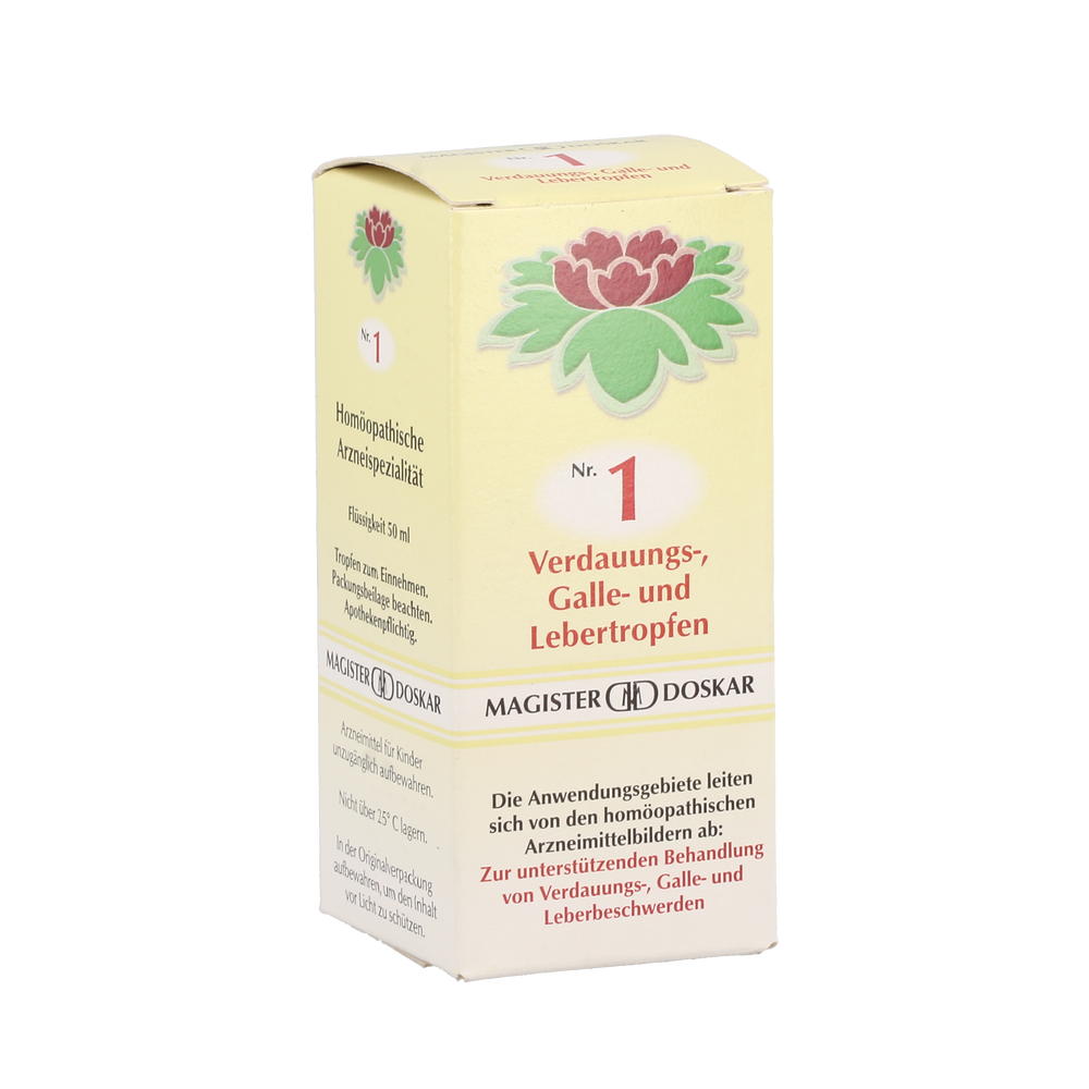 Doskar Tropfen Nr. 1 - Verdauungs-, Galle- und Lebertropfen - 50 Milliliter