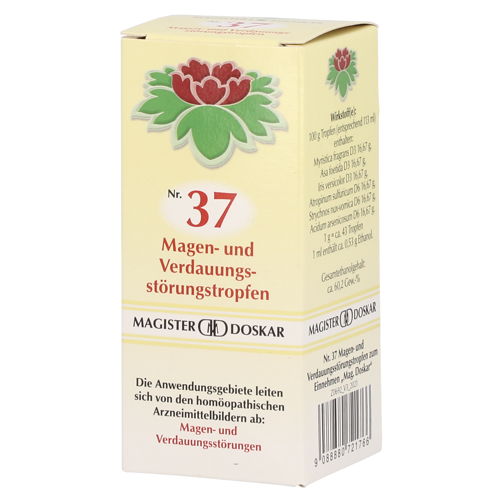 Doskar Tropfen Nr. 37 - Magen- und Verdauungsstörungstropfen - 50 Milliliter