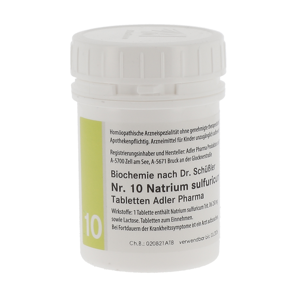 Schüßler Salz Adler Nr. 10 D6 Tabletten - 100 Gramm
