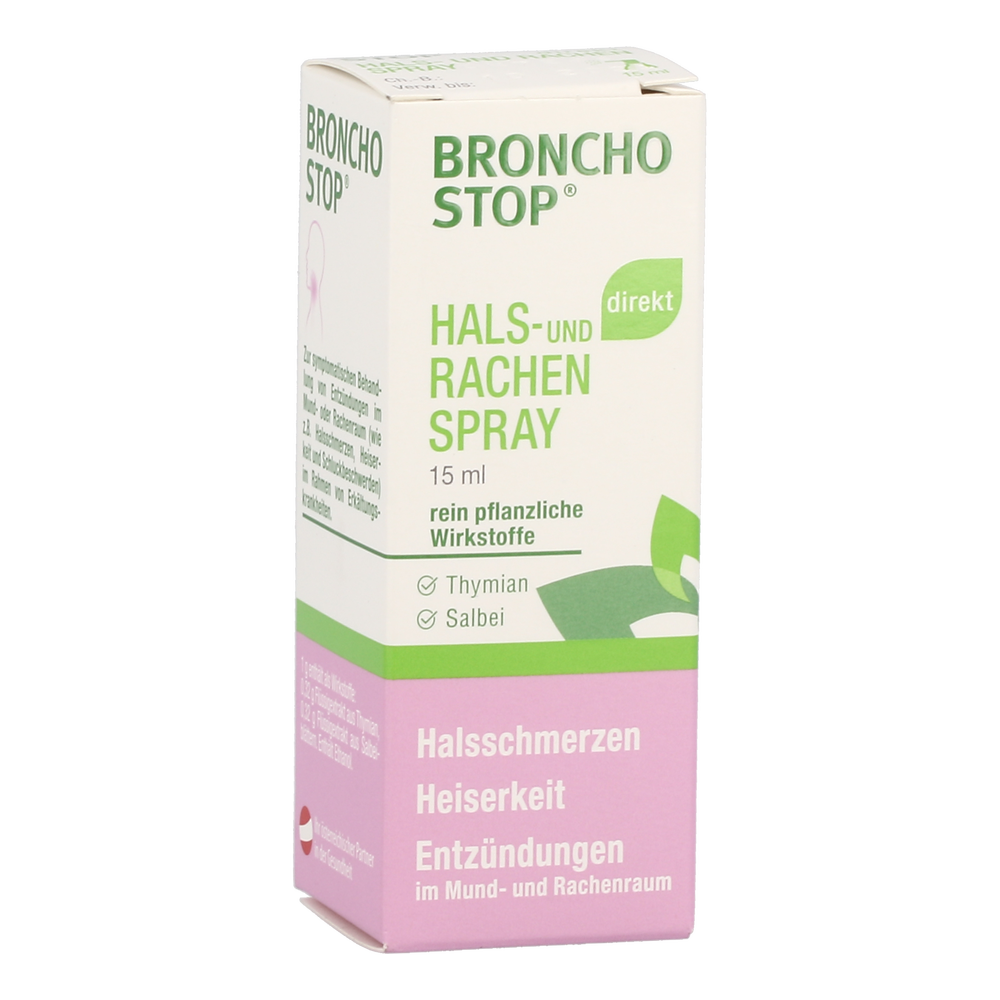 Bronchostop direkt Hals- und Rachenspray - 15 Milliliter