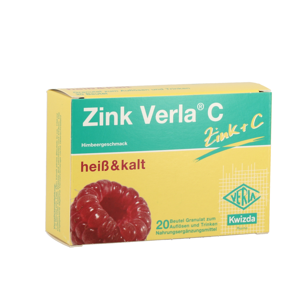 Zink Verla C 5 mg Granulat Himbeer - 20 Stück