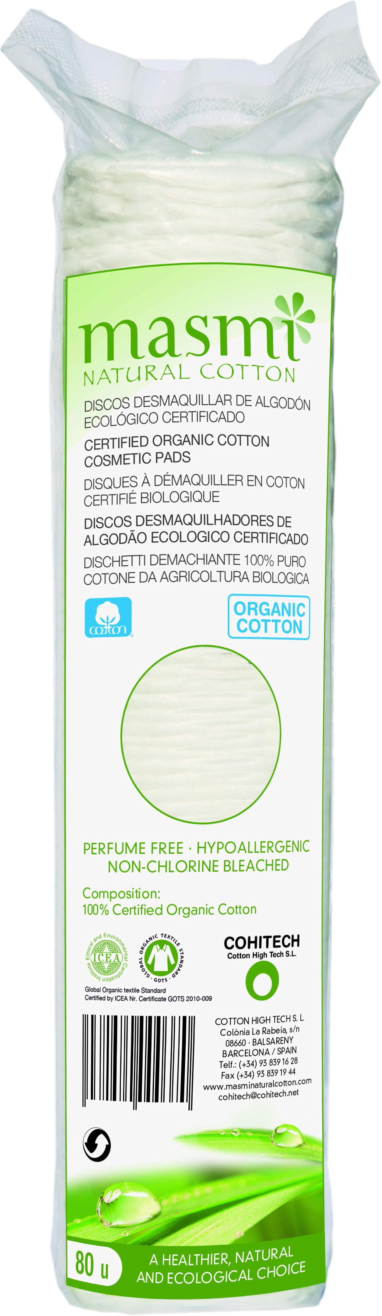 Masmi Organic Care - Bio Kosmetikpads - 80 Stück