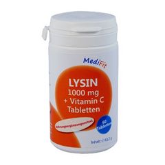 Lysin 1.000 mg + Vitamin C Tabletten - 60 Stück