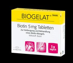 BIOGELAT BIOTIN 5 mg Tabletten - 40 Stück