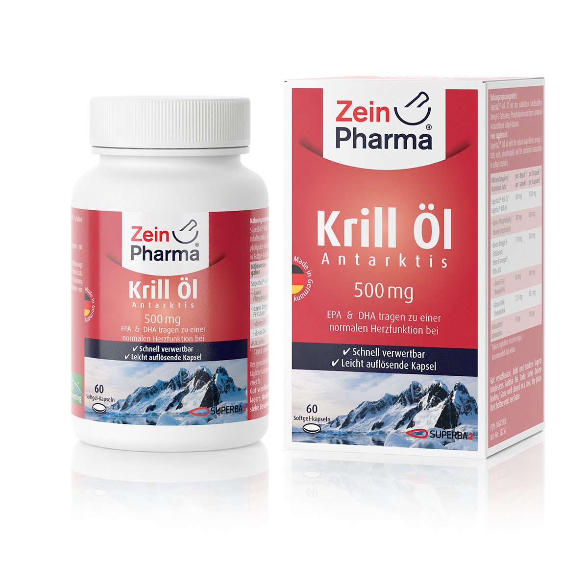 Zeinpharma Krill-Öl 500 mg Kapseln - 60 Stück