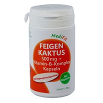 Feigenkaktus 500mg + Vitamin-B-Komplex Kapseln - 60 Stück