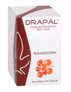 DRAPAL® Sanddorn Wildfruchtsirup Glas mit Faltschachtel - 450 Gramm