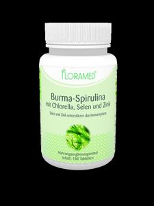 Floramed Burma-Spirulina mit Chlorella, Selen und Zink - 180 Stück