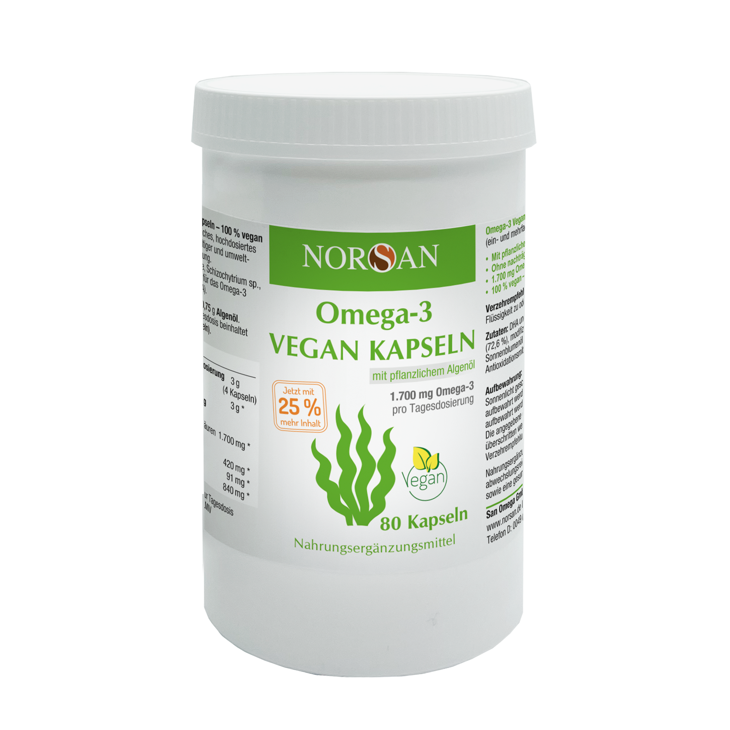 NORSAN OMEGA 3 VEGAN KPS - 80 Stück