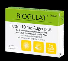 Biogelat Lutein 10 mg Augenplus - 30 Stück