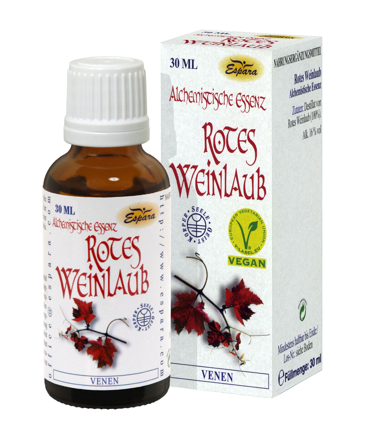 Espara Rotes Weinlaub Alchemistische Essenz 30ml - 30 Milliliter