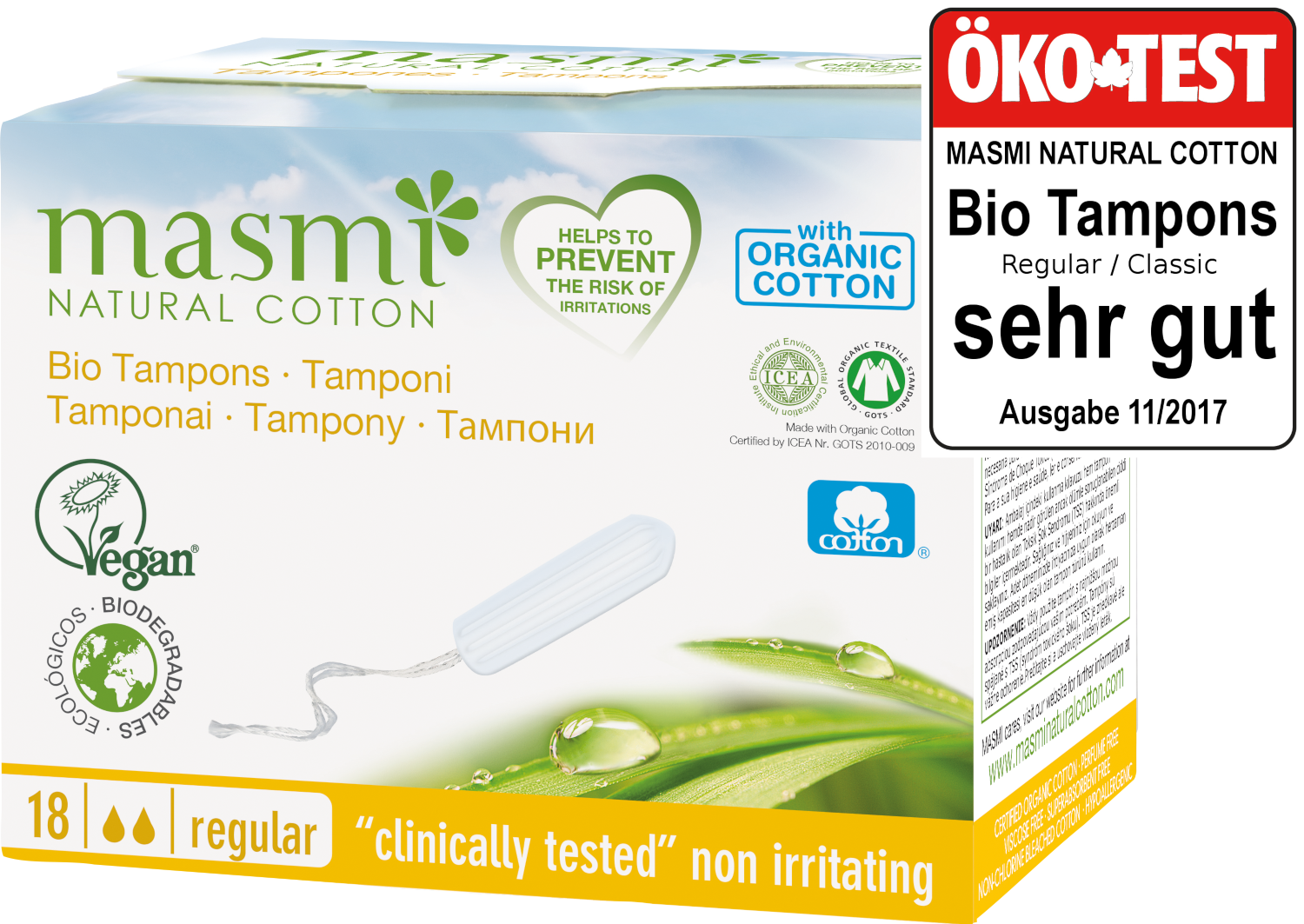Masmi&#x20;Organic&#x20;Care&#x20;-&#x20;Bio&#x20;Tampons&#x20;Classic&#x20;-&#x20;18&#x20;St&#xFC;ck